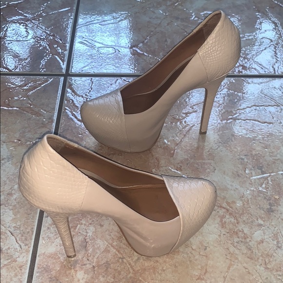 Aldo Mound Heels Shoes Size 6.5 Nude - Picture 4 of 10